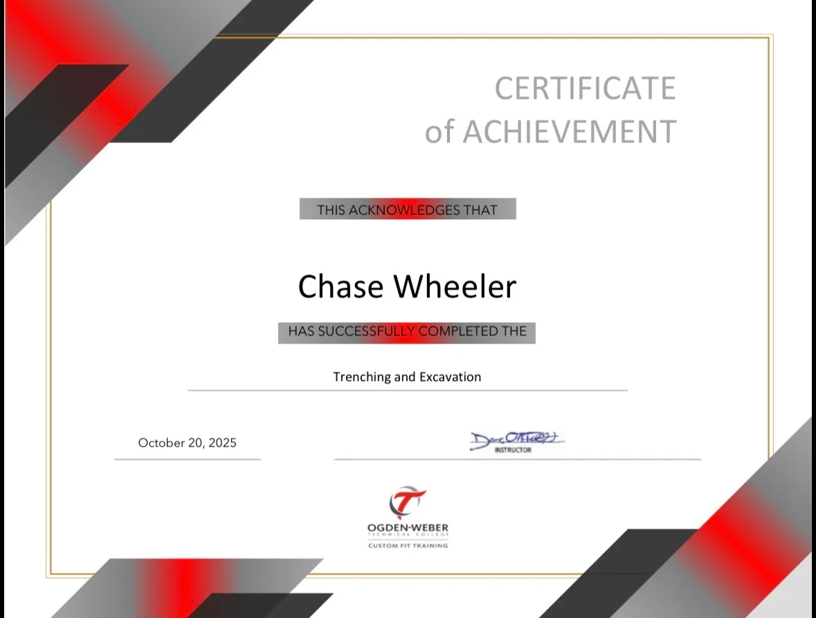 Chase Wheeler safety certification