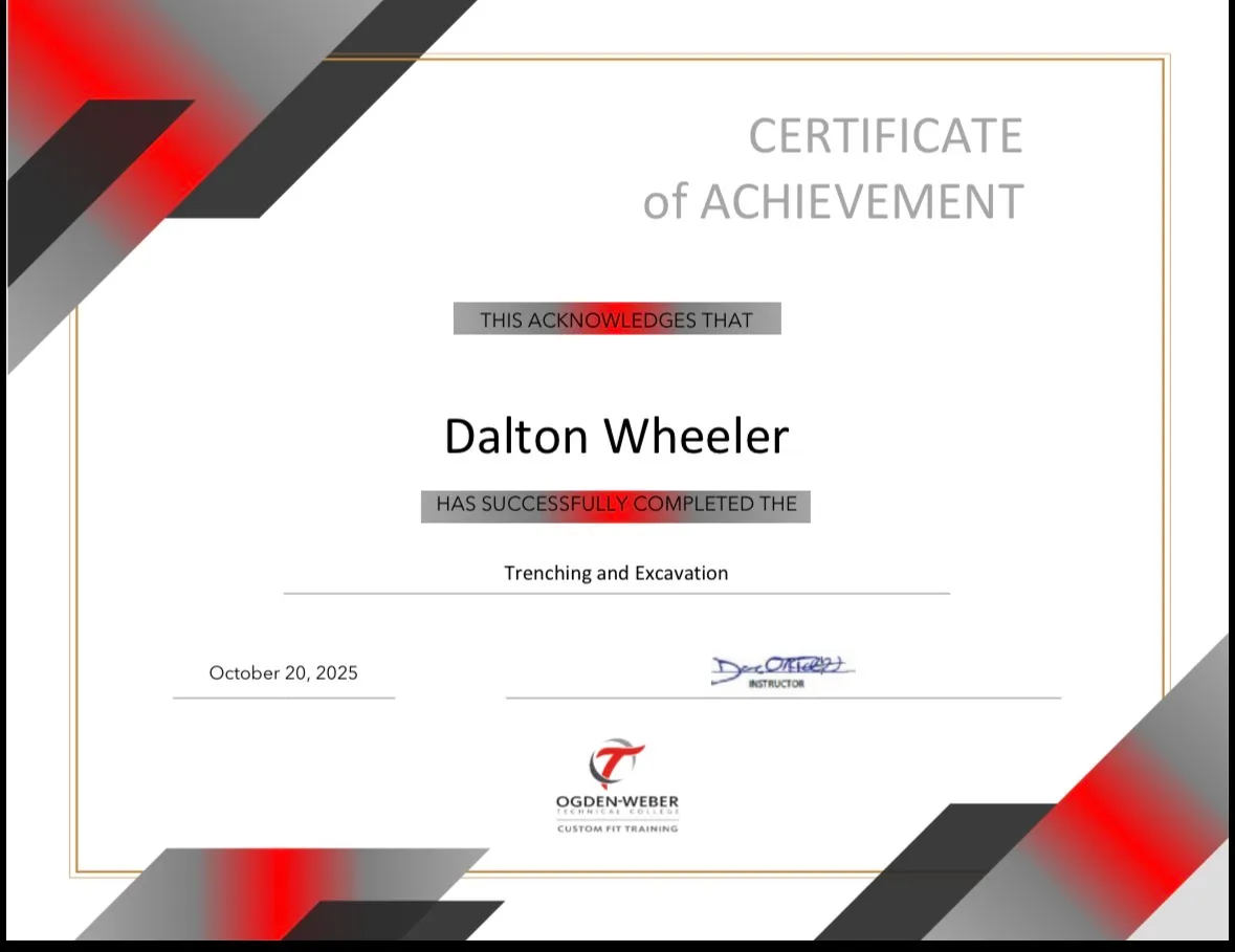 Dalton Wheeler safety certification