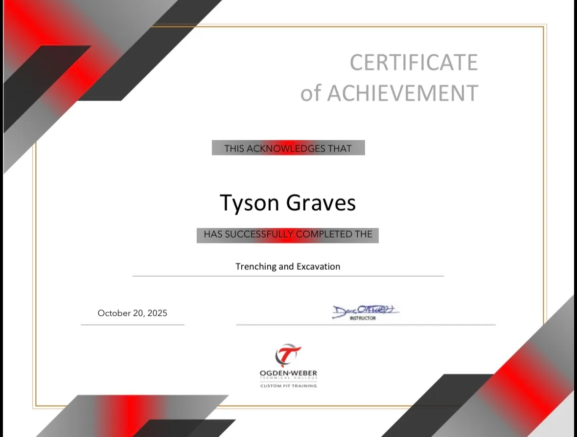 Tyson Graves safety certification